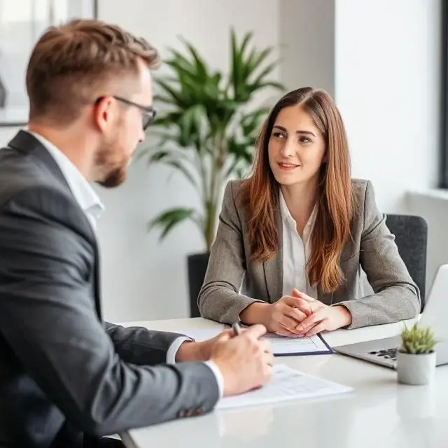 A professional client consultation